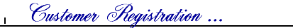 Customer Registration